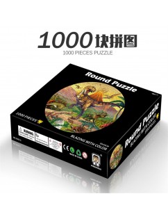 1000 PIECES of 3D puzzle cartoon flat puzzle dinosaur blue