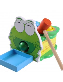 Cartoon animal tapping frog tapping table children exercise hand-eye coordination and motor ability infant puzzle toy type A