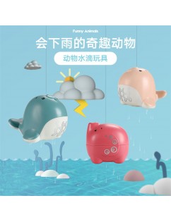 Little Bass Children Sea lion water droplets splashing water toy baby Elephant rain cloud baby shower shampoo toy baby Elephant red