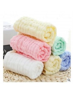 Gauze towel baby saliva towel pure cotton baby face wash towel baby small square towel handkerchief newborn supplies MSF square towel (5 PCS)