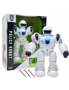 Space men electric toys light and sound can fire bullets walking robot children toys with random colors