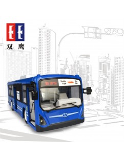 Remote control bus rechargeable children's toy car boy model birthday gift e635-001 1:12 blue