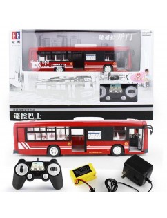 Remote control bus rechargeable children's toy car boy model birthday gift e635-001 1:12 blue