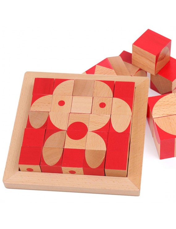Brain cube full left and right brain development early education board games six side turn cube building blocks children puzzle toys brain side