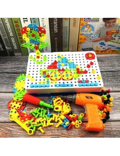 Children's electric drill screw jigsaw nut combination disassembly toy boy hands-on puzzle kit 237PS electric 237PS electric drill