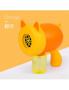 Colorful automatic cartoon cat bubble gun toy orange